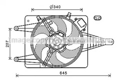 AVA QUALITY COOLING al7524 -  Вентилятор, охлаждение двигателя